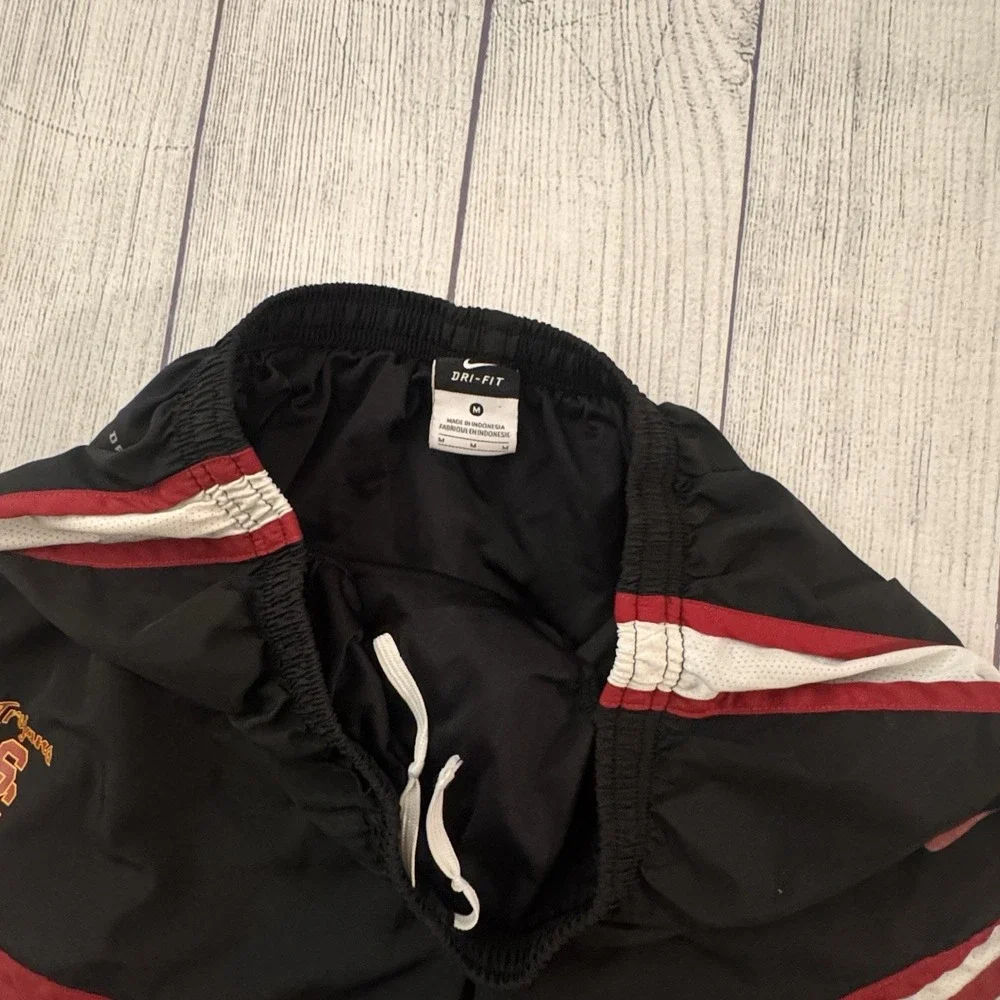 Nike USC Trojans Dri-FIT Running Shorts Women's M Black Red White Split Hem